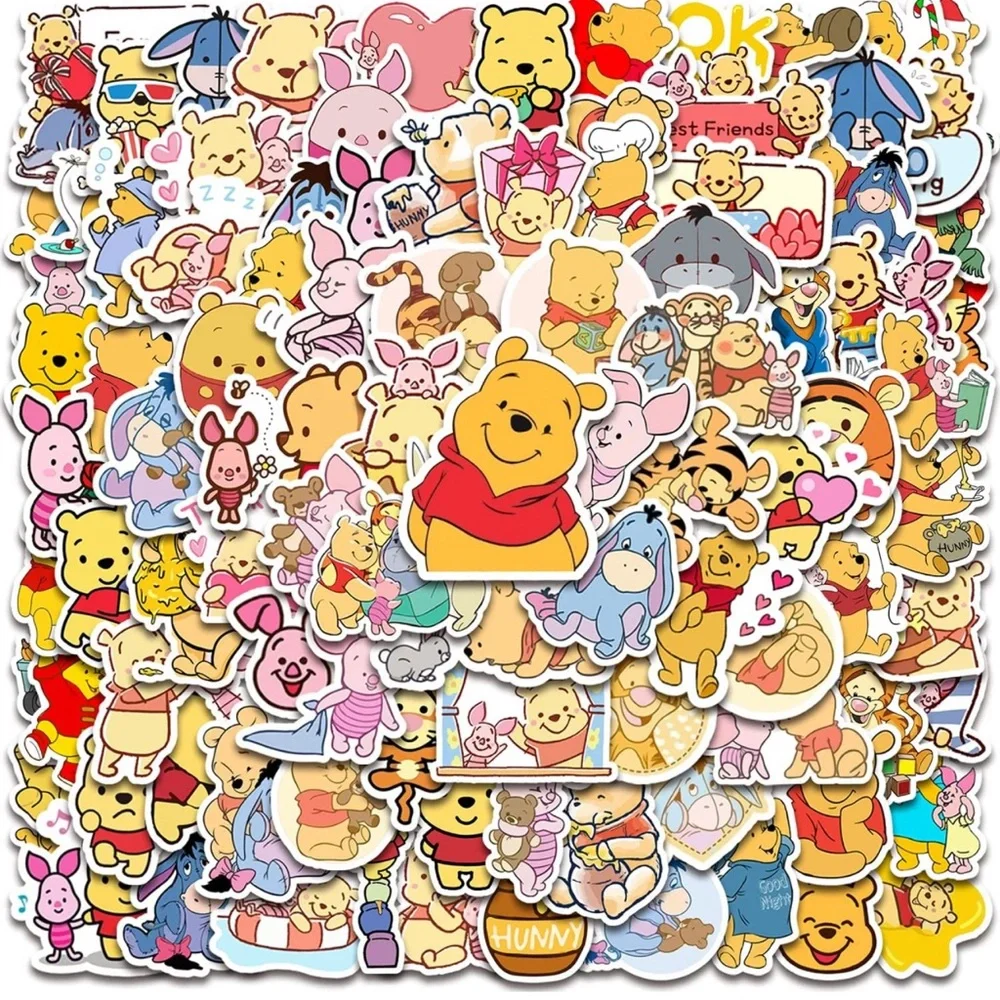 Whinnie The Pooh Stickers 12 Vinyl Stickers - Mystery Bundle - Picture 1 of 5